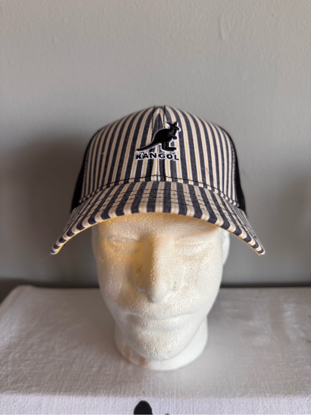 KANGOL Striped Cap w/ Curved Brim
